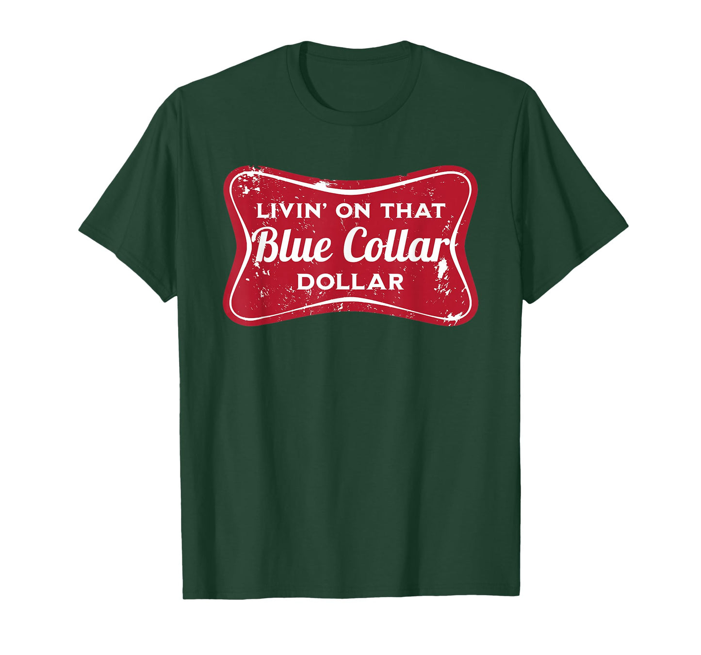 Living On That Blue Collar Dollar, Retro Country Rodeo T-Shirt