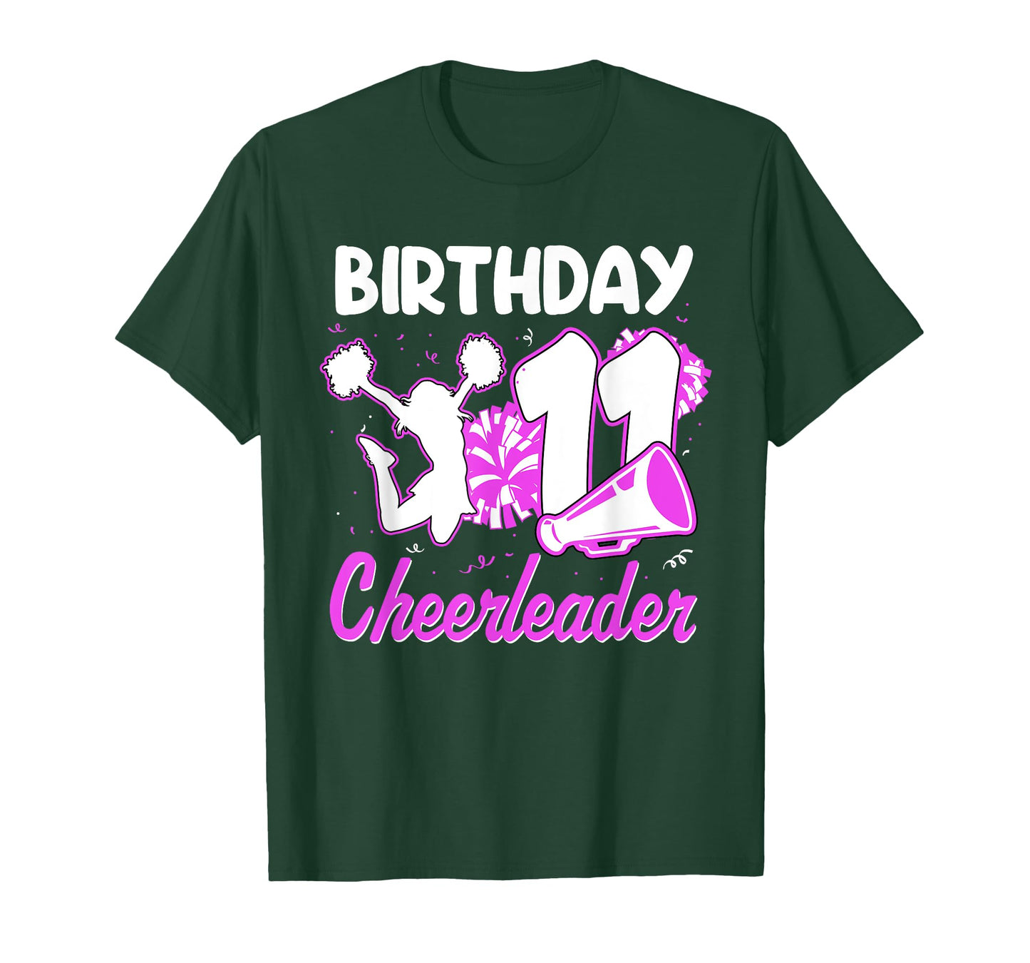 11th Birthday Cheerleader Girl 11 Years Old Cheerleading T-Shirt