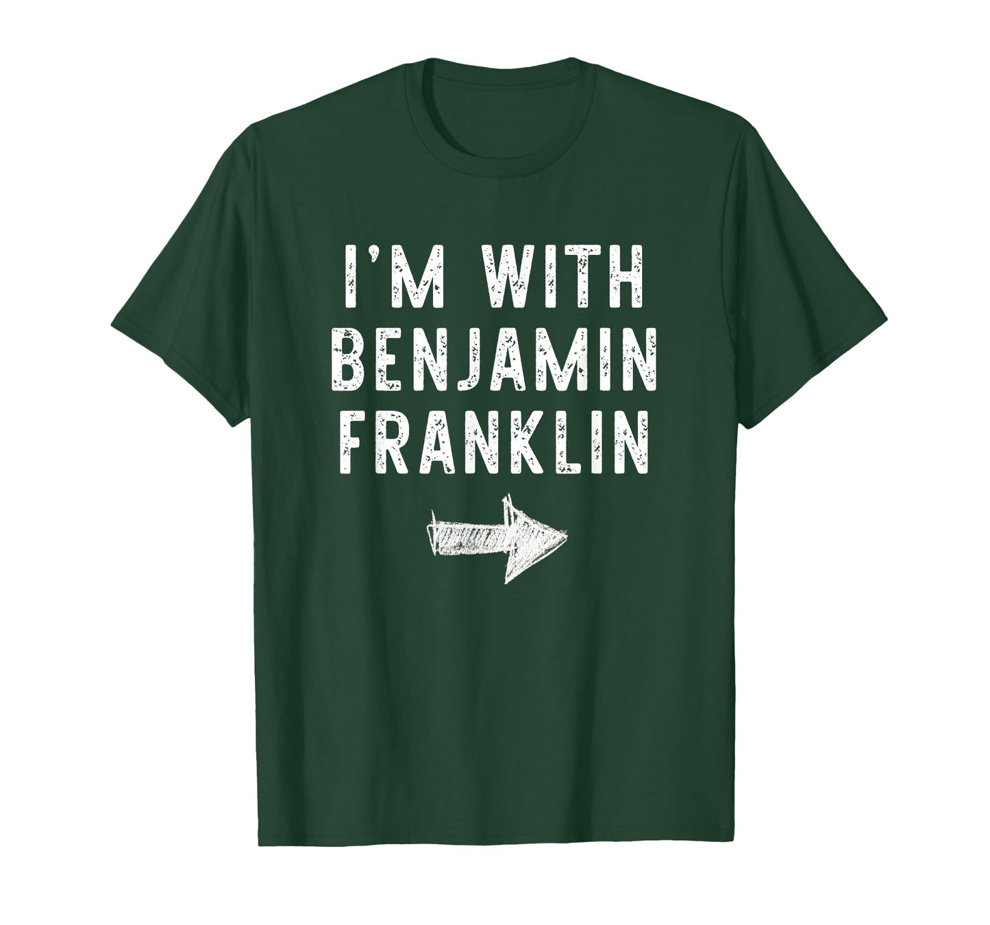 I'm With The Benjamin Franklin Costume Halloween Couple T-Shirt