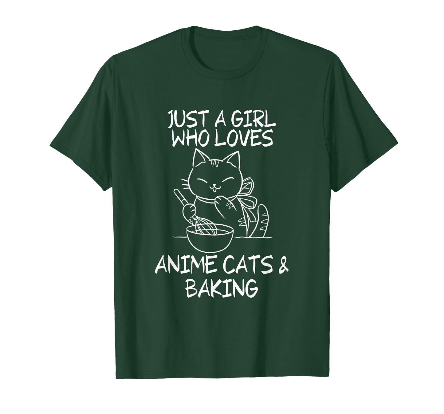 Just A Girl Who Loves Anime Cats and Baking T-Shirt