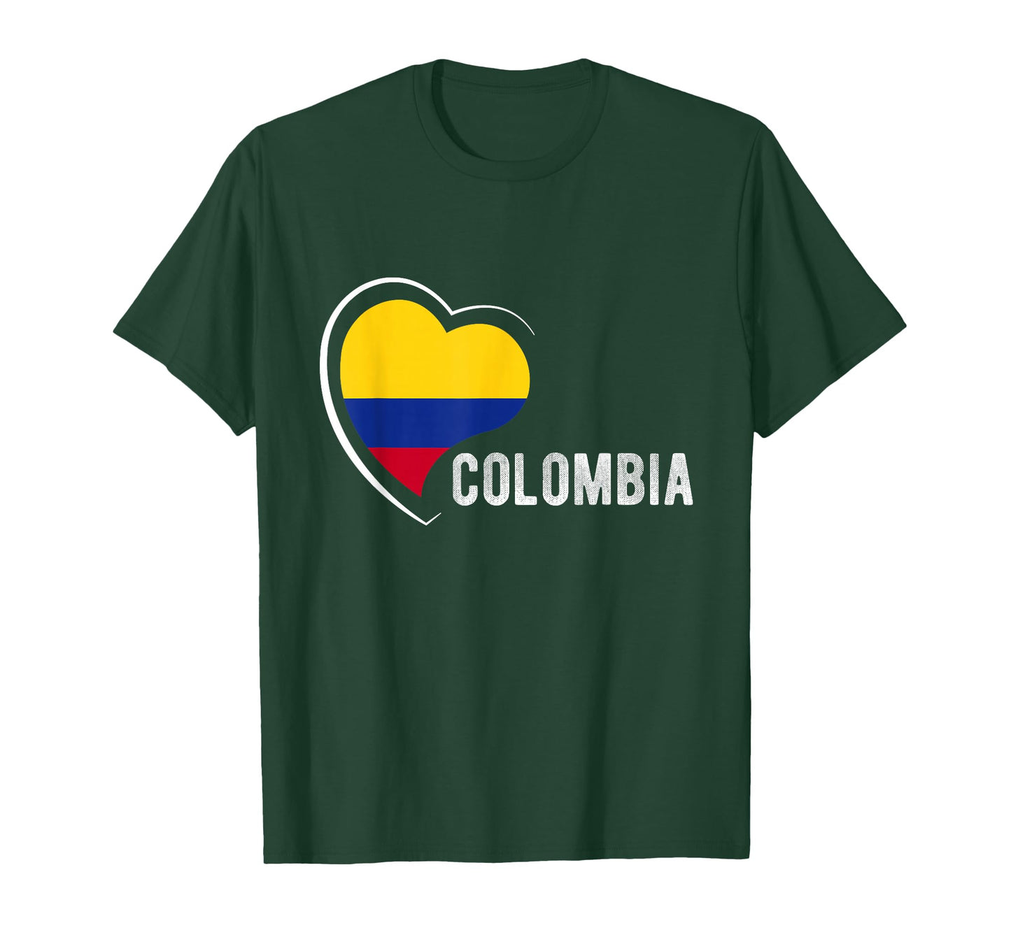 Colombia National Pride Heart Flag Colombian National T-Shirt