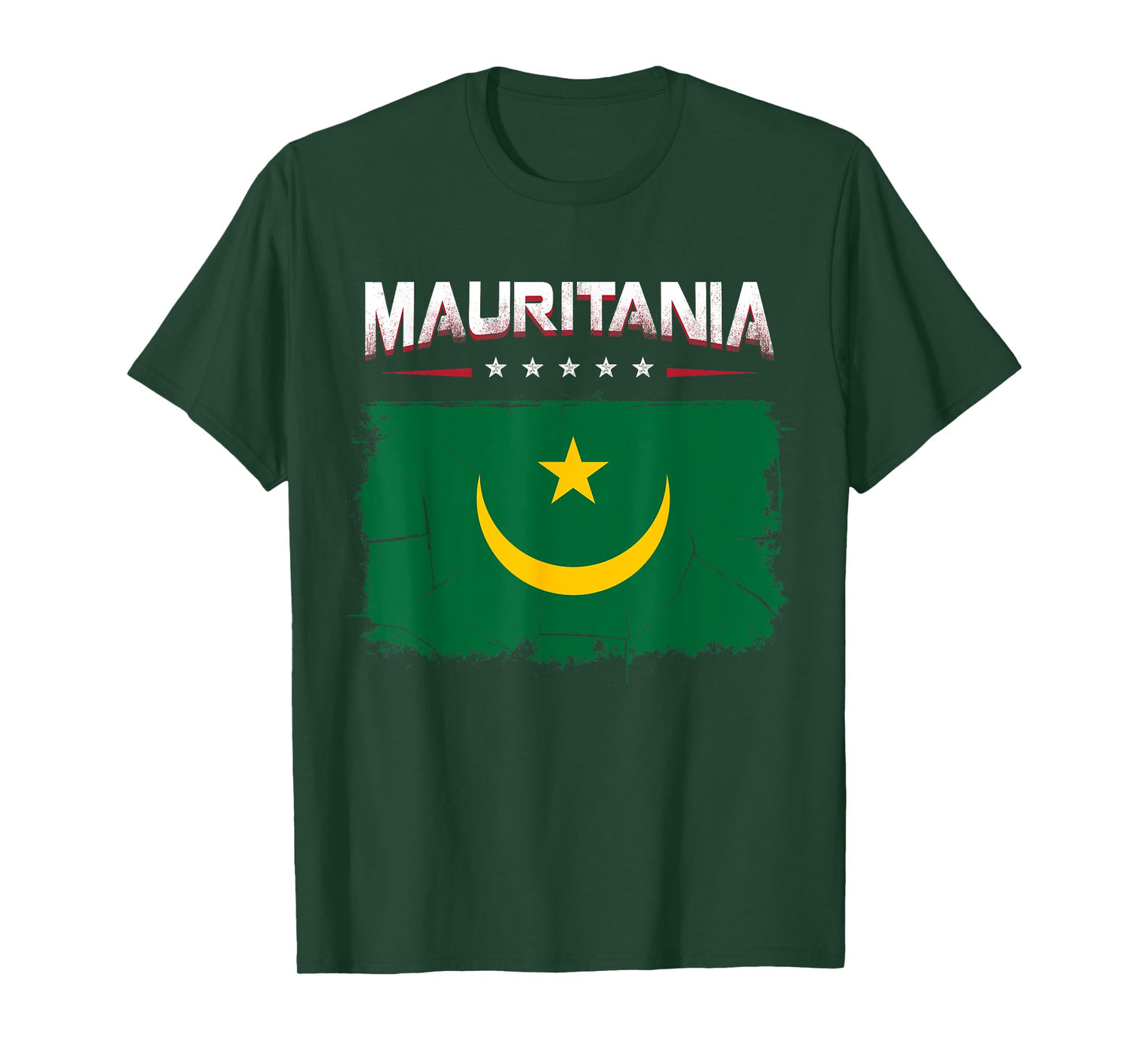 Patriotic Vintage Mauritanian Flag Mauritania T-Shirt