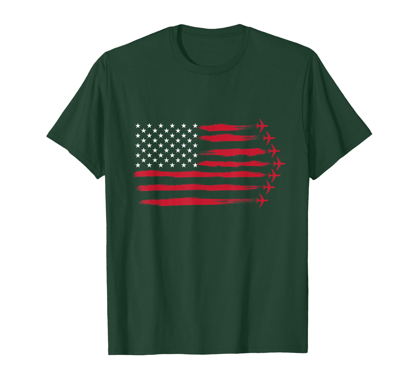 US Flag Airplanes - Airline Pilot Aviation Aircraft Lover T-Shirt