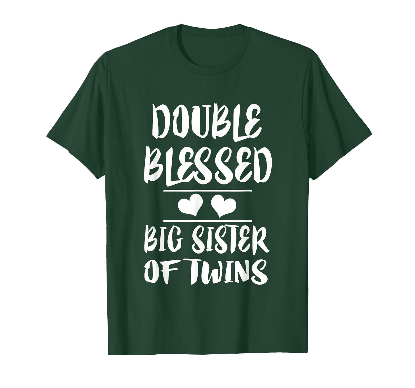 Double Blessed Big Sister Of Twins Gift T-Shirt