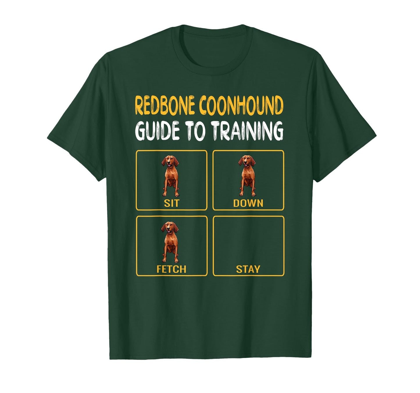 Funny Redbone Coonhound Guide to Training Dog Obedience T-Shirt