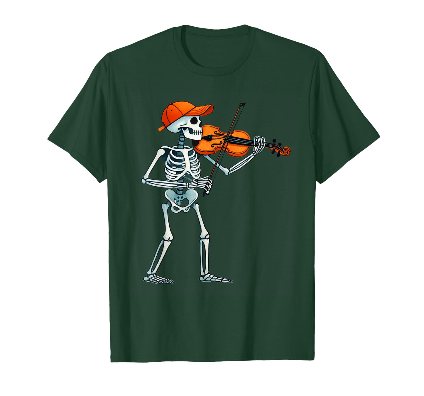 Skeleton Violinist Halloween Costume Violin Men Boys Kids T-Shirt