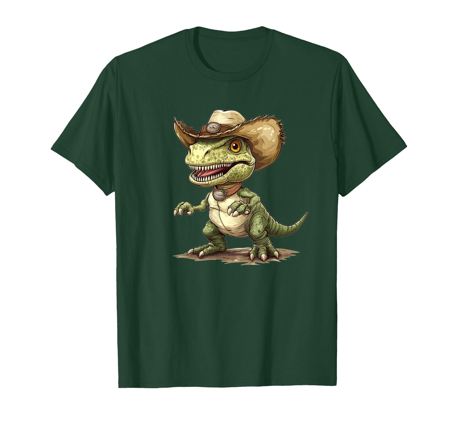 Awesome Dinosaur Ranch Outfit for Cowboy Lovers T-Shirt