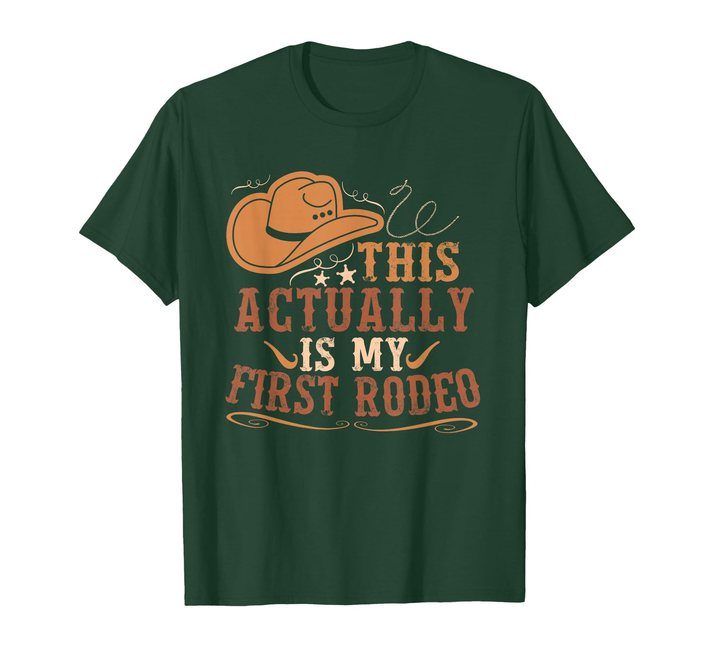 This Actually Is My First Rodeo Cowgirl Bronco Bucking T-Shirt