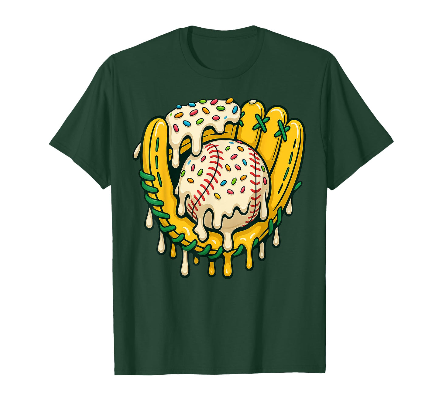 Baseball Drip Team for Boys and Girls Ice Cream Cool T-Shirt