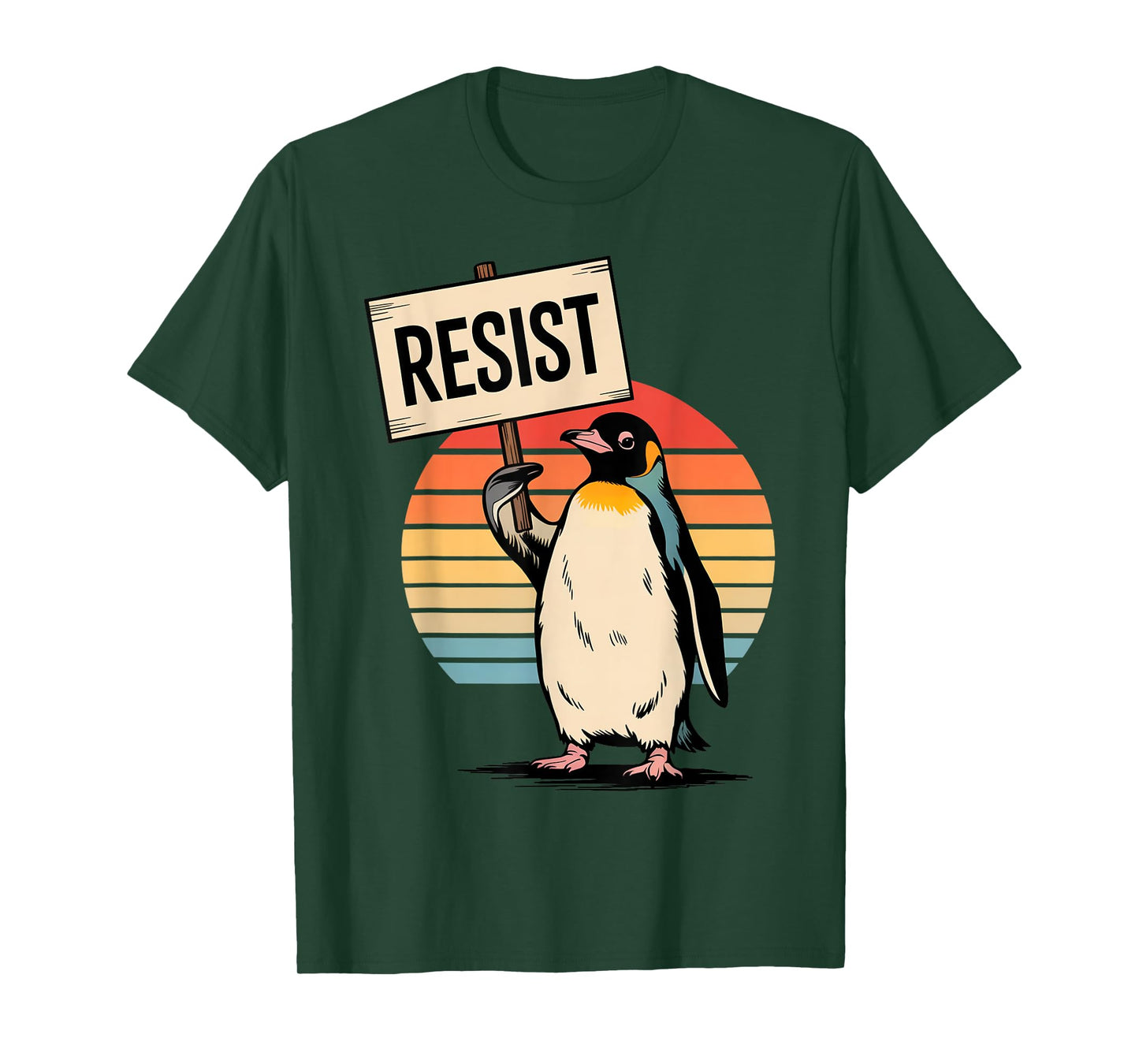 Resist Penguin Activism Funny Gifts Men Women Kid Graphic T-Shirt