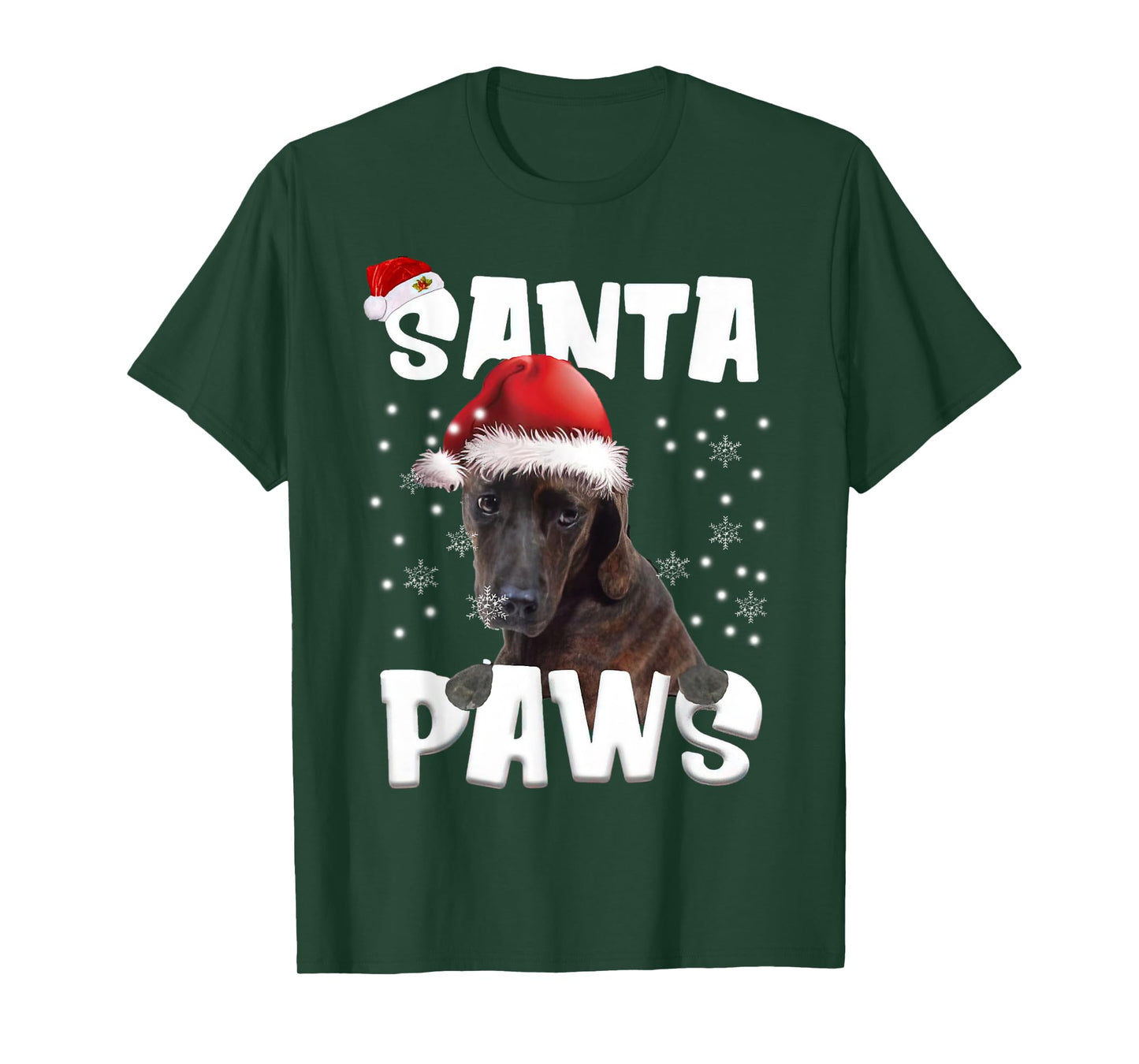 Funny Plott Hound Christmas Lights Tree Dog Lover Xmas Men Women T-Shirt