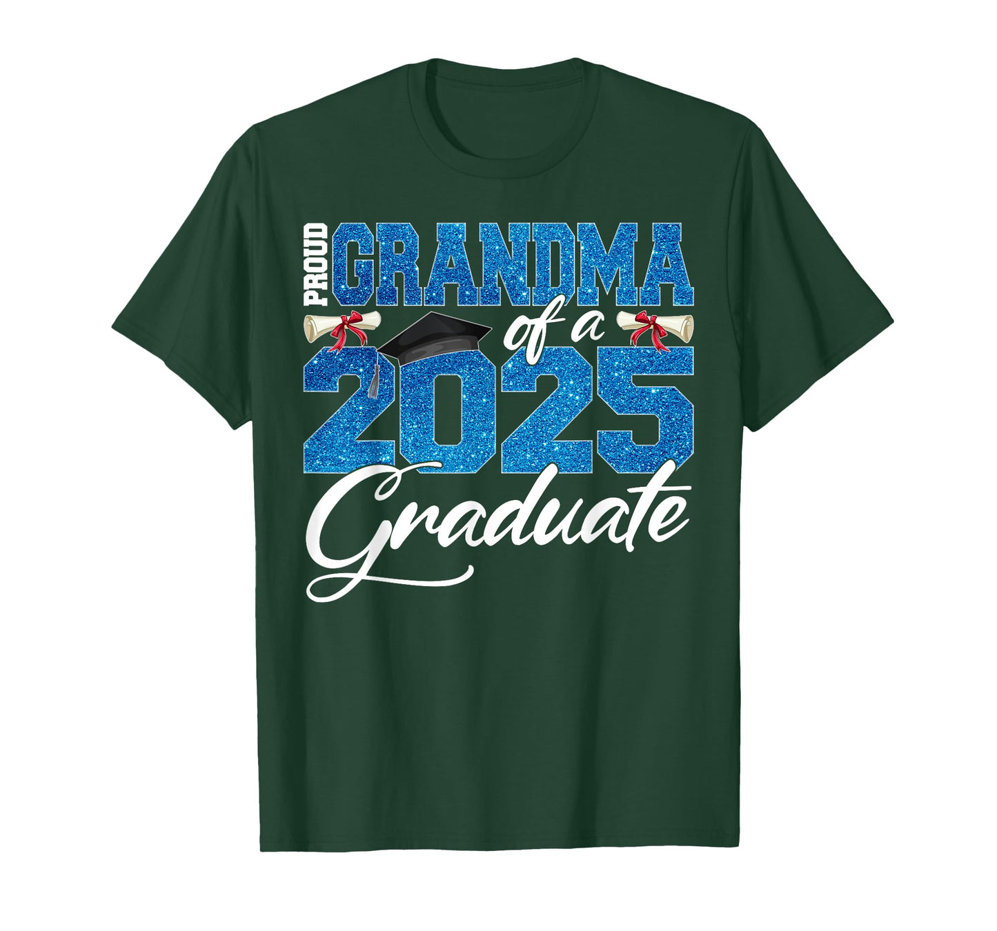Proud Grandma Of A Class Of 2025 Senior Graduate Men Women T-Shirt