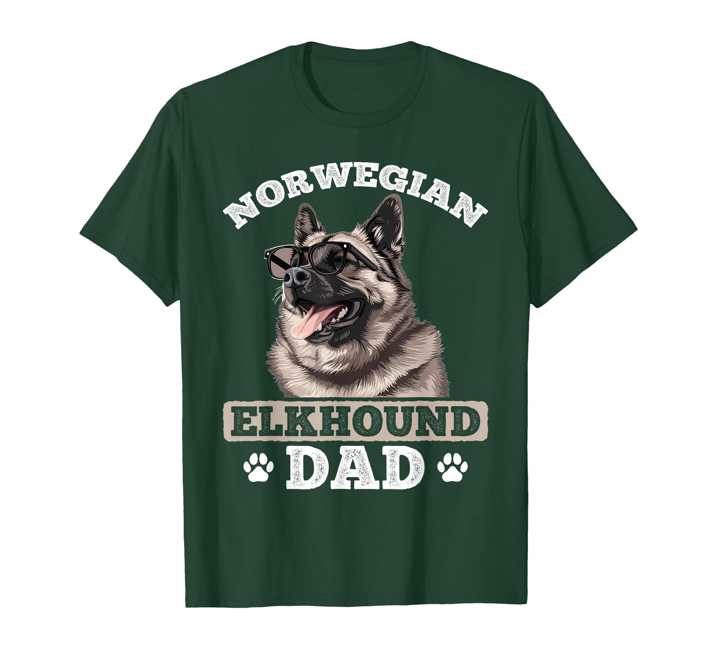 Norwegian Elkhound Dog Breed Norwegian Elkhound Dad T-Shirt