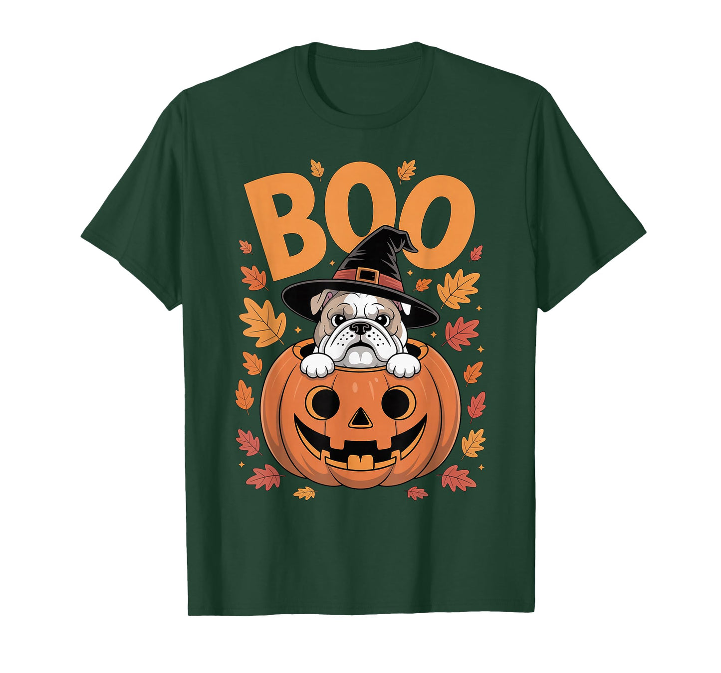 Bulldog Costume on Pumpkin Halloween Bulldog T-Shirt
