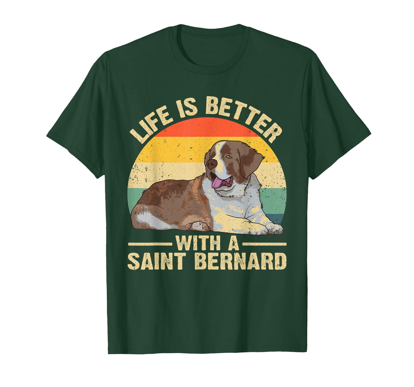 Cute Saint Bernard Design For Men Women Saint Bernard Dog T-Shirt