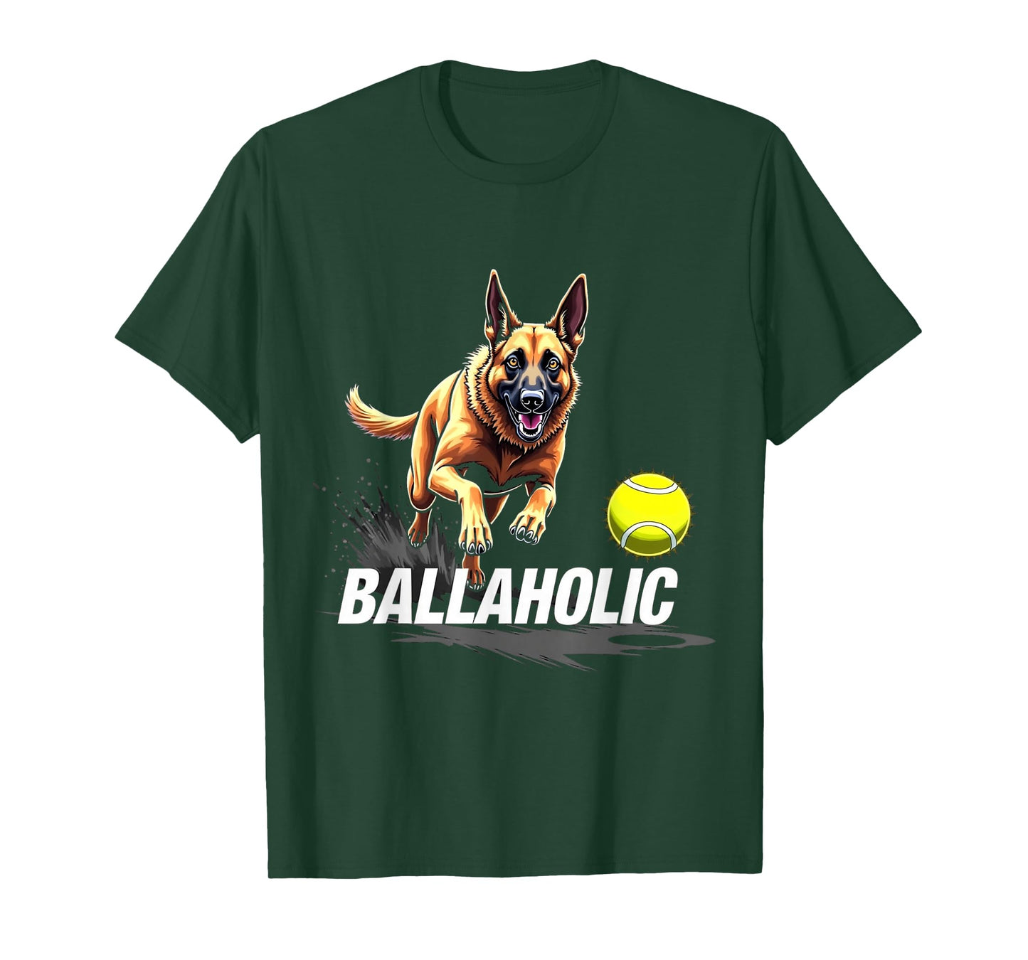 Funny Ballaholic Belgian Shepherd Dog Chasing Malinois Ball T-Shirt