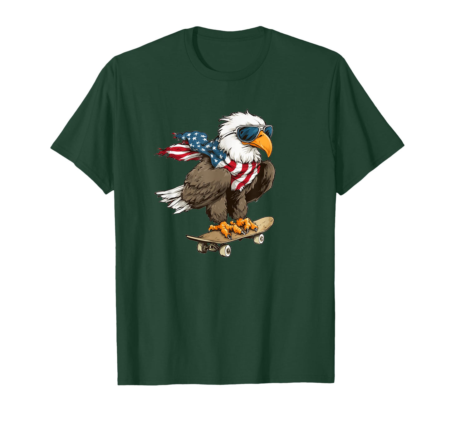 Cool Eagle with Bold Shades and Skateboard Costume T-Shirt