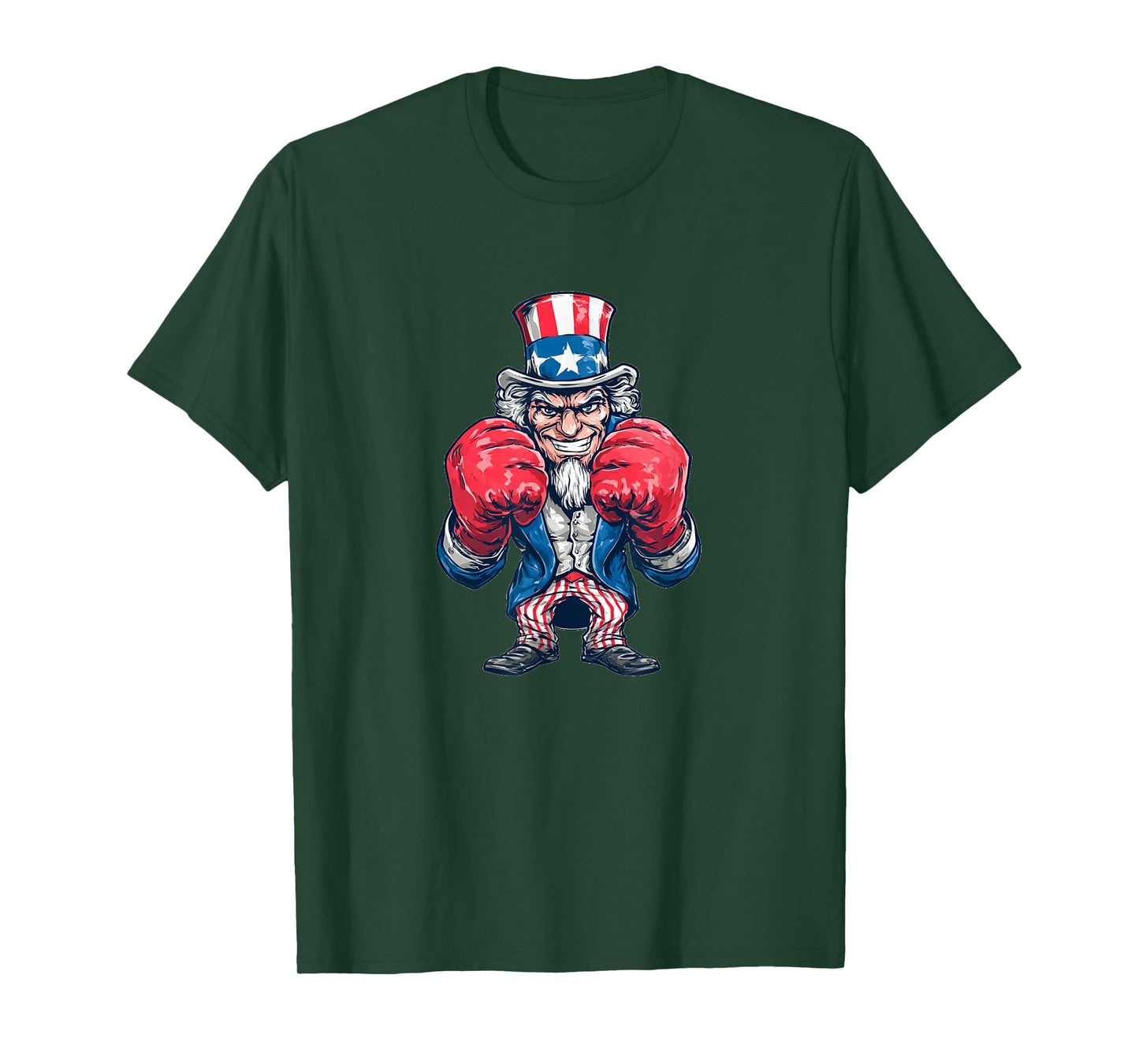 Awesome Boxing Uncle Costume with US Colors for Ring Lovers T-Shirt