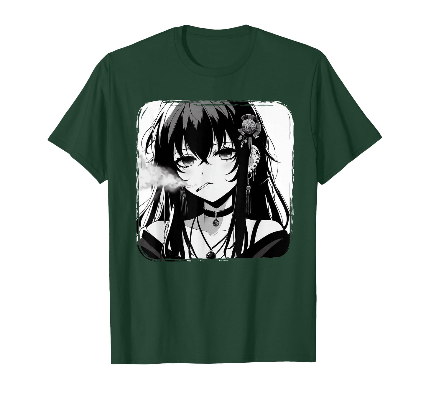 Anime Horror Girl Aesthetic Grunge Waifu Japanese Otaku T-Shirt