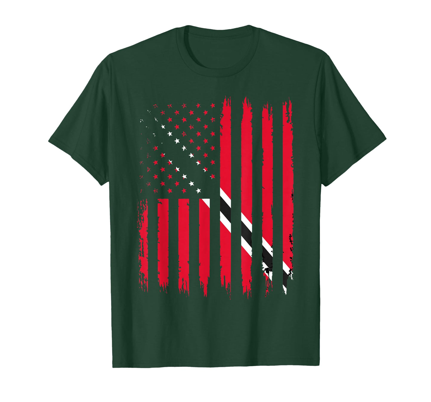 American Flag Trinidad And Tobago Flag Trinidadian T-Shirt