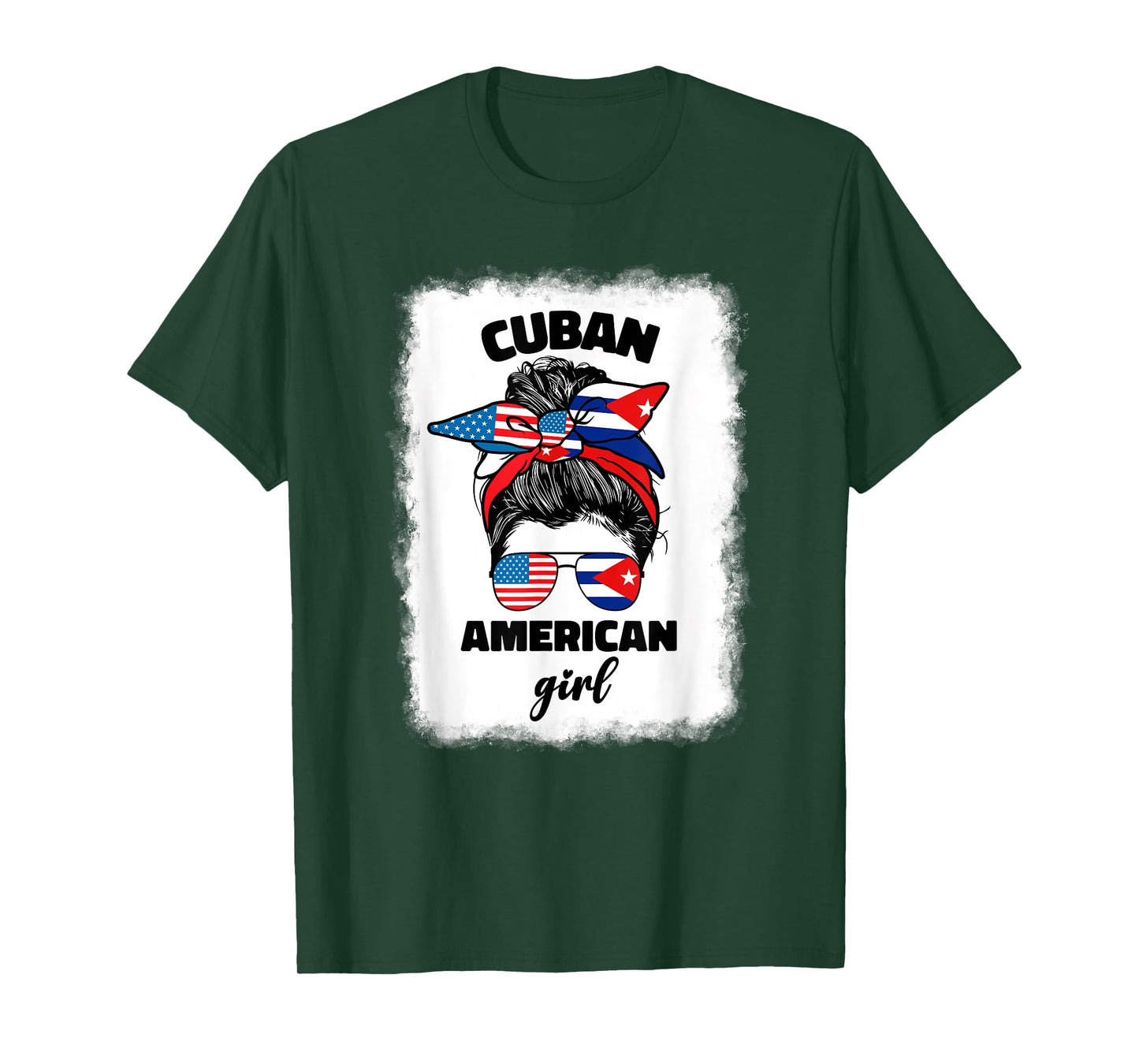 Half Cuban And American America Cuba Usa Flag Girl Cubana T-Shirt