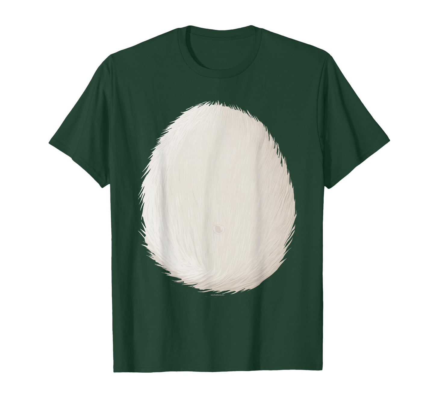 White Fur Belly DIY Halloween Costume Furry Tummy Cosplay T-Shirt