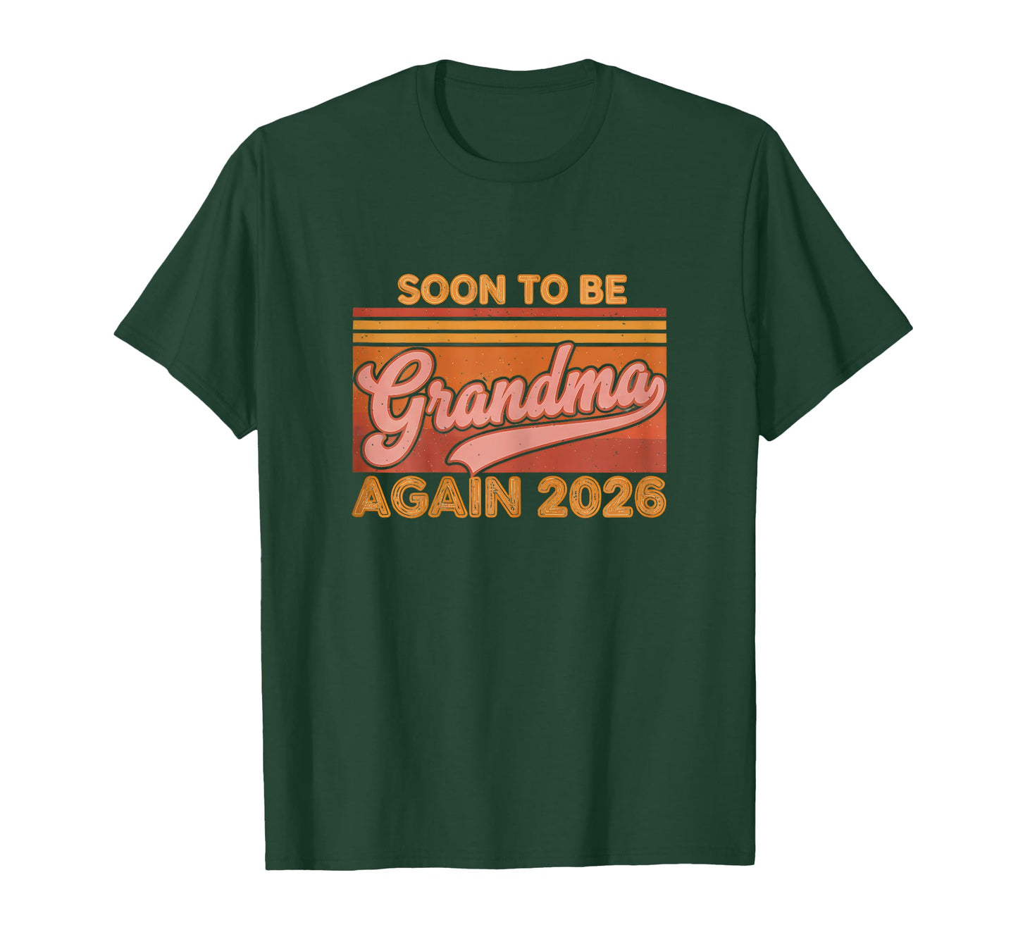 Retro Pregnancy Announcement Soon to Be Grandma Again 2026 T-Shirt
