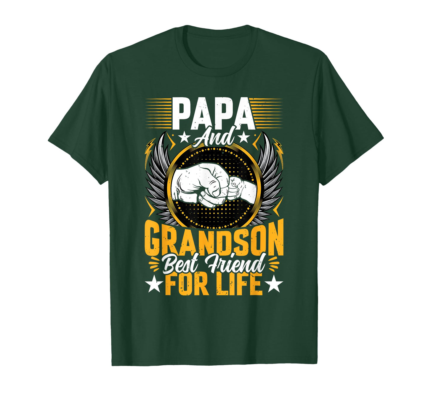 Papa and Grandson Best Friend for Life - Fathers Day Grandpa T-Shirt