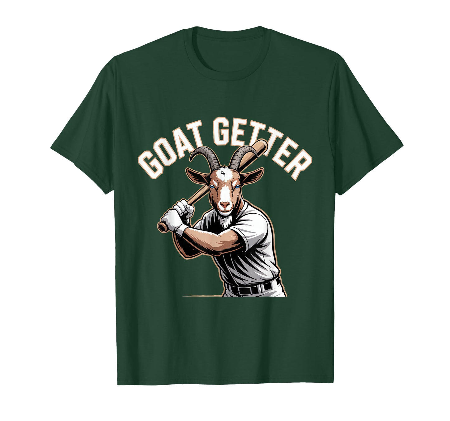 Goat Getter Baseball Slugger Pun Mascot Player T-Shirt
