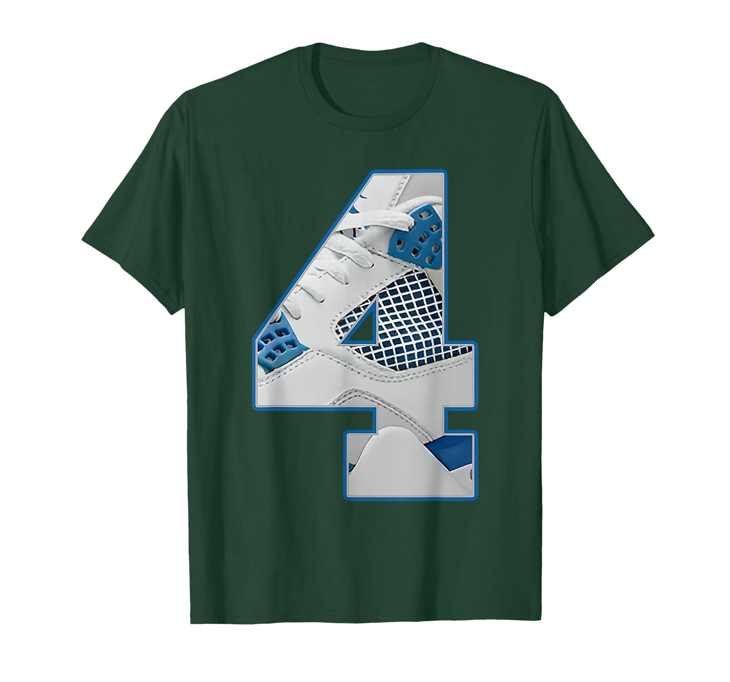Number 4 Military Blue 4s Matching Tee For Men Women T-Shirt