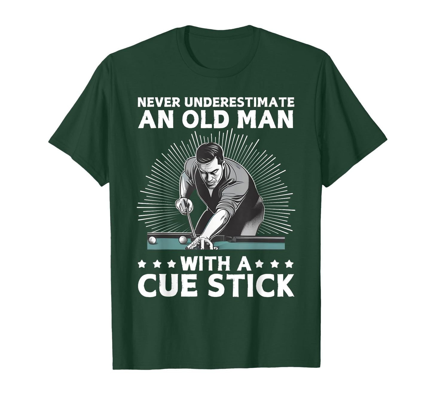Best Pool Art For Men Grandpa Billiard Player Pool Lover T-Shirt