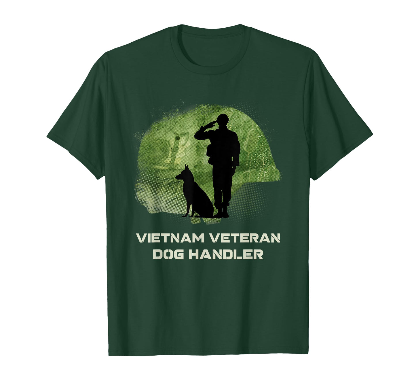 Vietnam Veteran Dog Handler K9 Salute T-Shirt