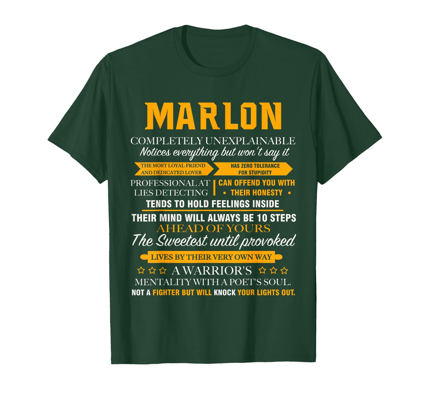MARLON completely unexplainable name shirt father's day 7 T-Shirt