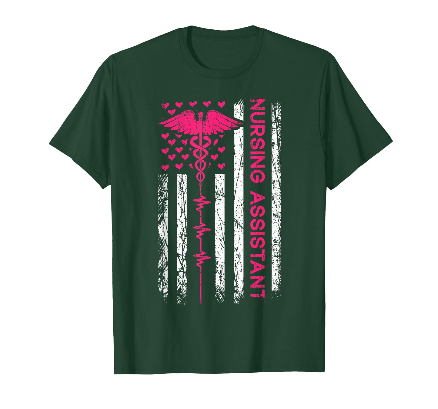 Nursing Assistant Nurse Flag for Women and Men CNA T-Shirt