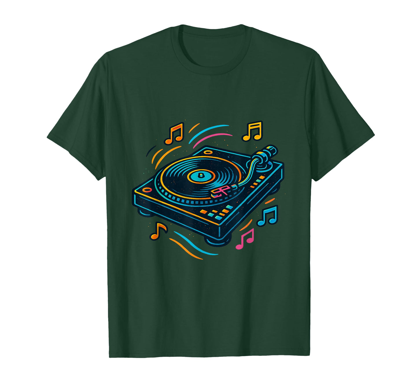 Turntable Music Vibe for DJs Music Lovers Nightlife Fun T-Shirt