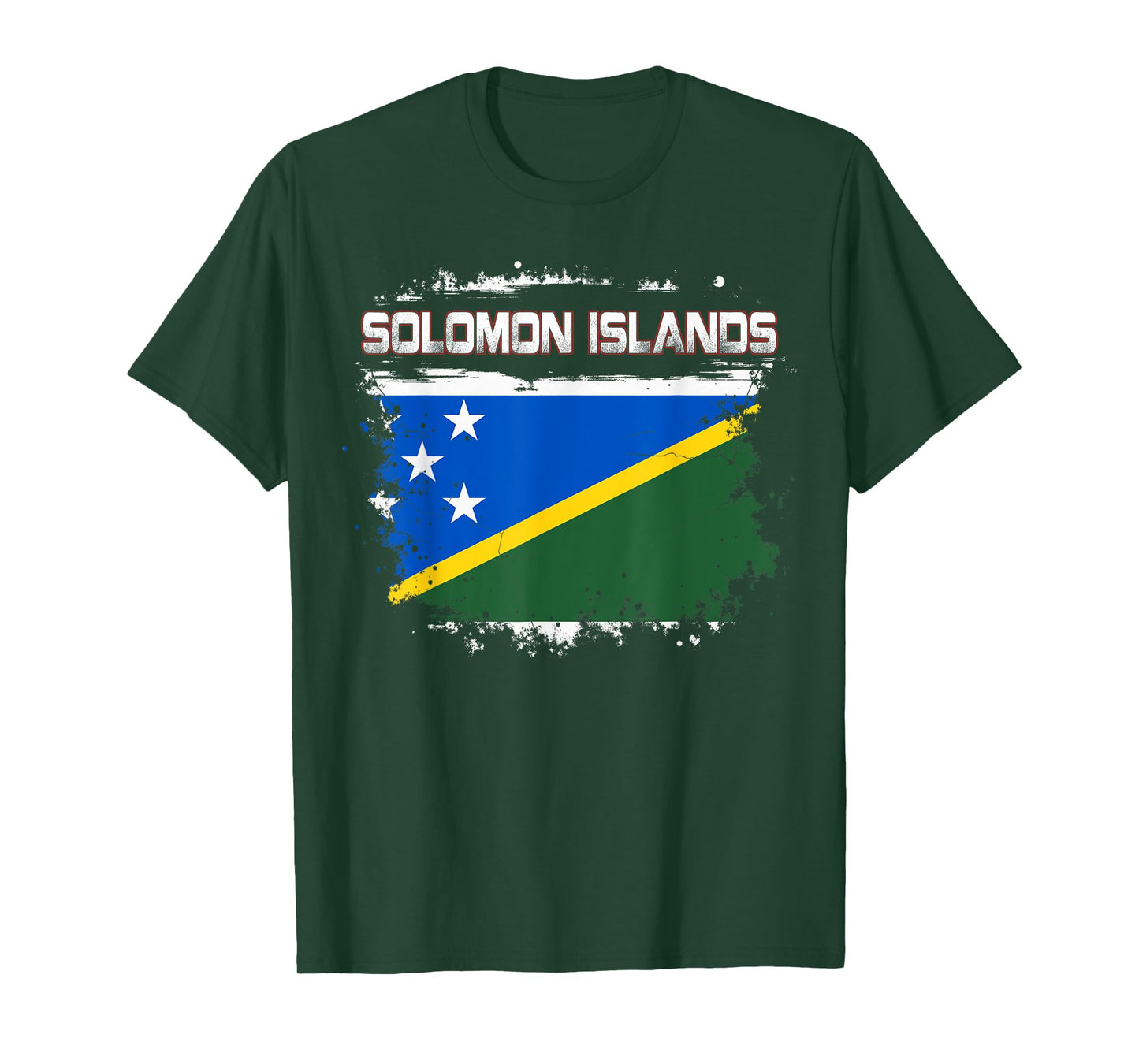 Vintage Patriotic Soloman Islander Flag Solomon Islands T-Shirt