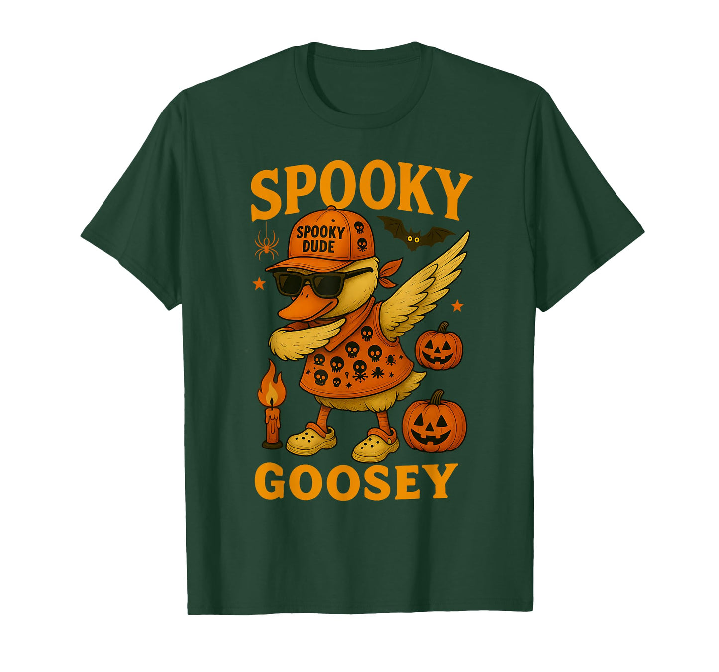 HUGvyn Halloween Spooky Goosey Halloween Silly Goose Dab T-Shirt