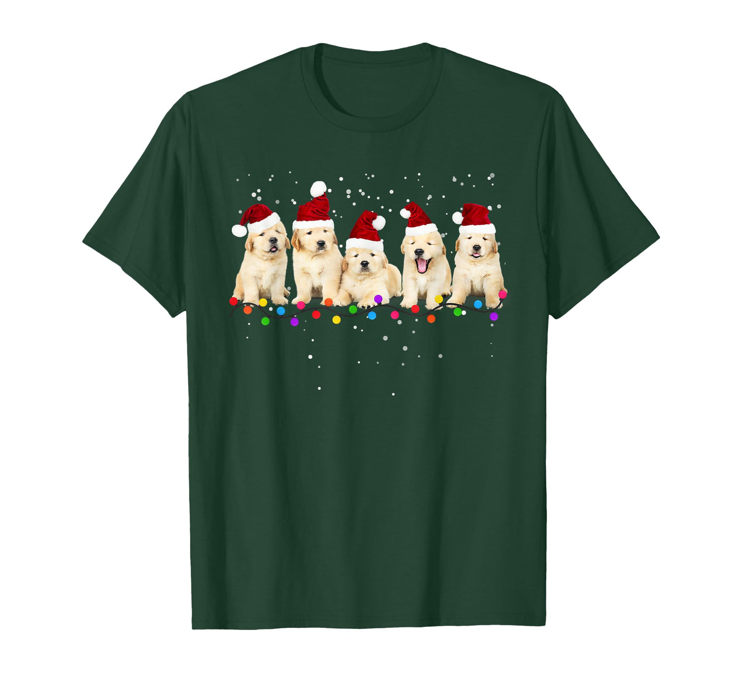 Funny Golden Retriever Christmas Sweater Shirt Puppy Dog T-Shirt