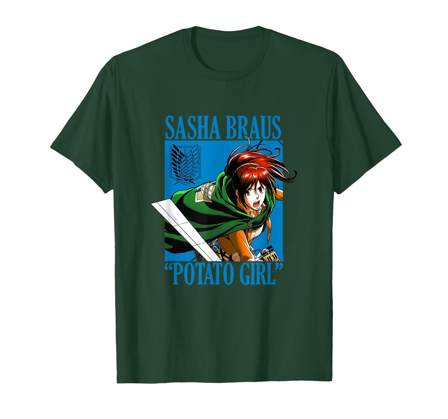 Attack on Titan Sasha Braus Potato Girl AOT Anime T-Shirt