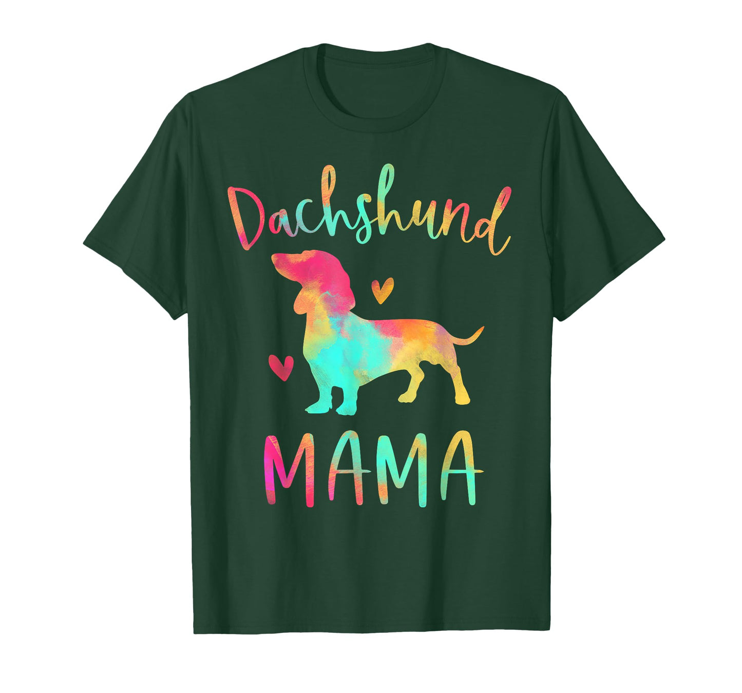 Dachshund Mama Colorful Doxie Gifts Dog Mom T-Shirt Small
