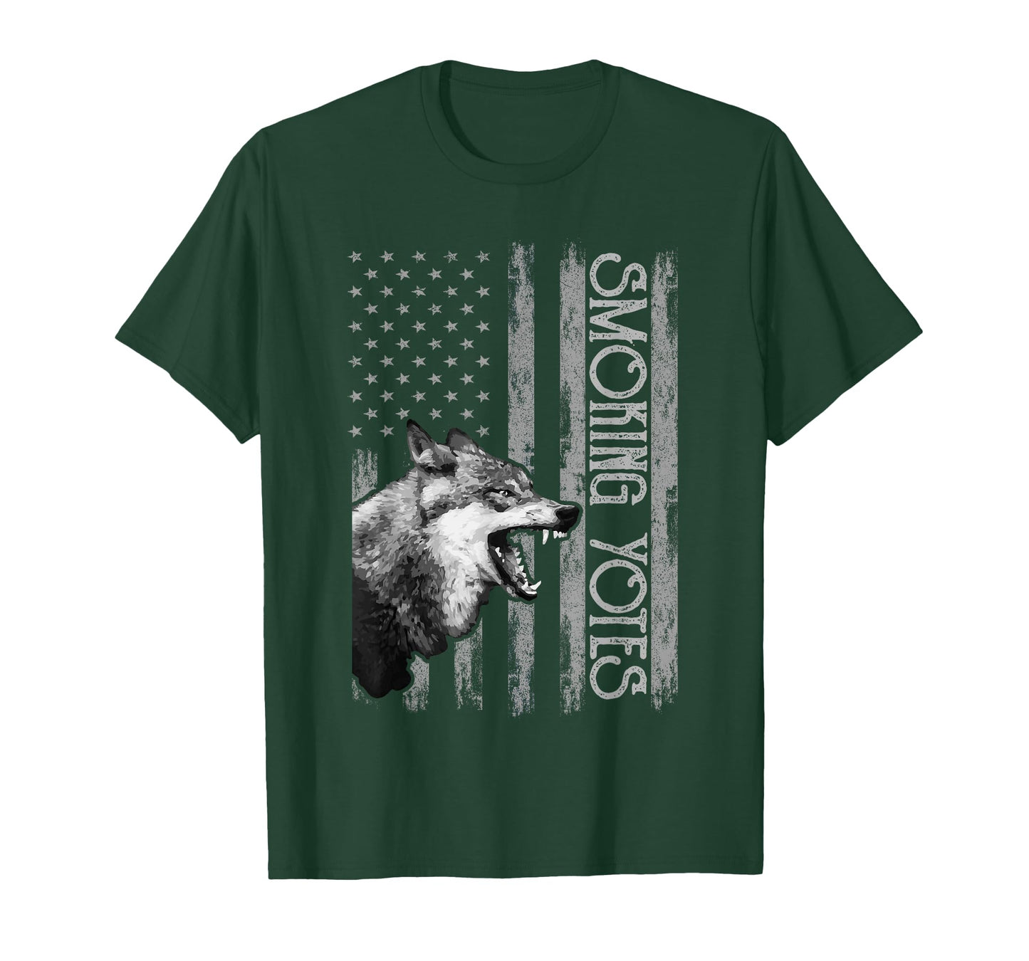 Coyote Hunting USA Apparel, American Flag Hunter US Men T-Shirt