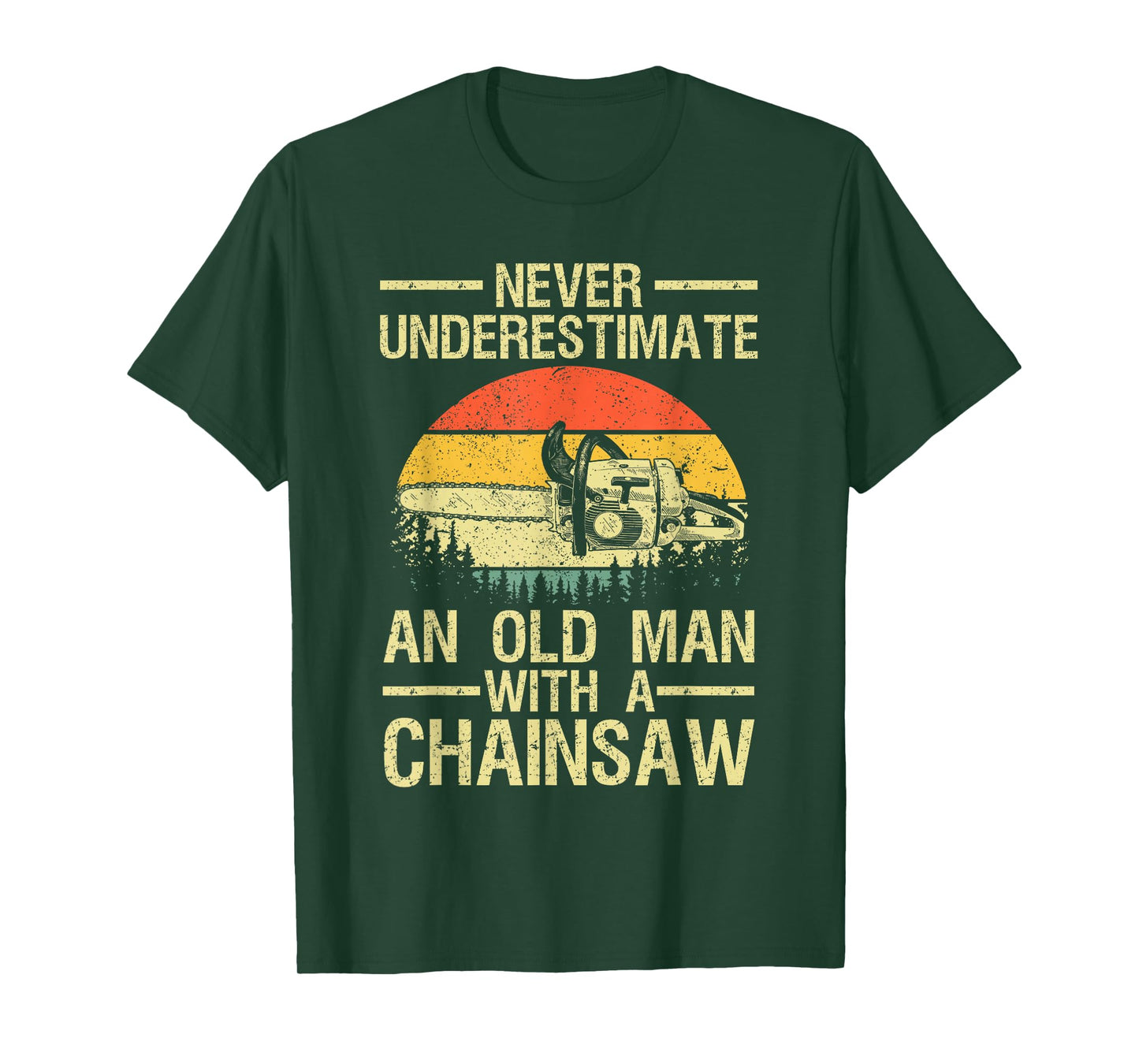 Funny Lumberjack Design for Men Dad Logger Arborist Chainsaw T-Shirt