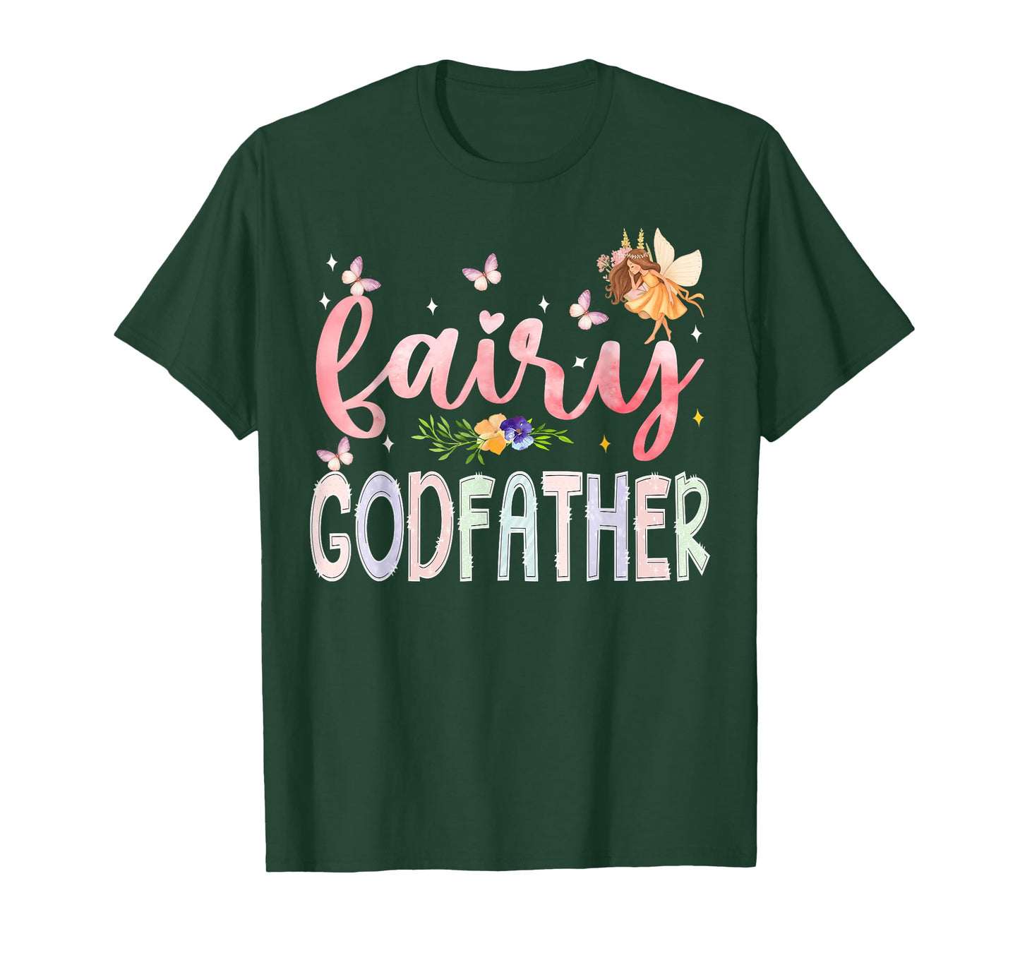 Fairy GodFather Magical Floral Birthday Girl Fairytale T-Shirt