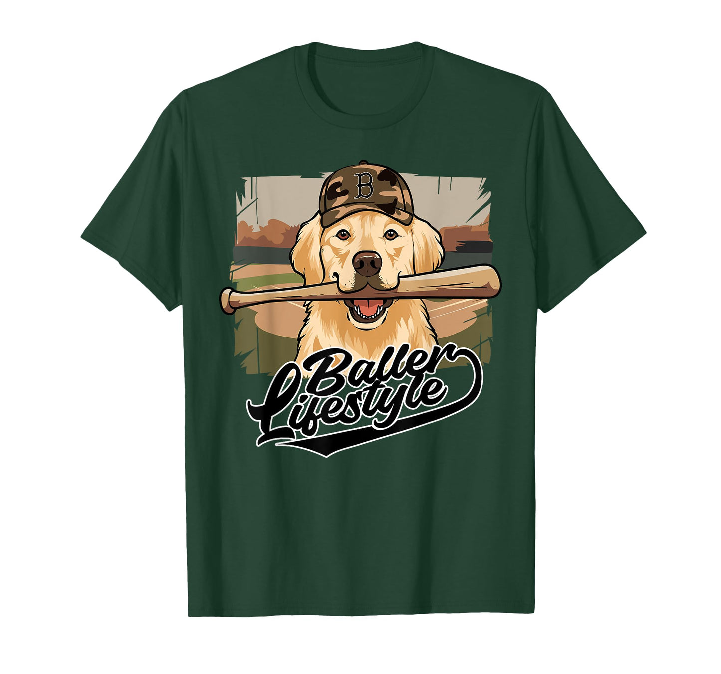 Golden Retrieve Dog Baseball Lifestyle Ice Cream Drip Boy T-Shirt