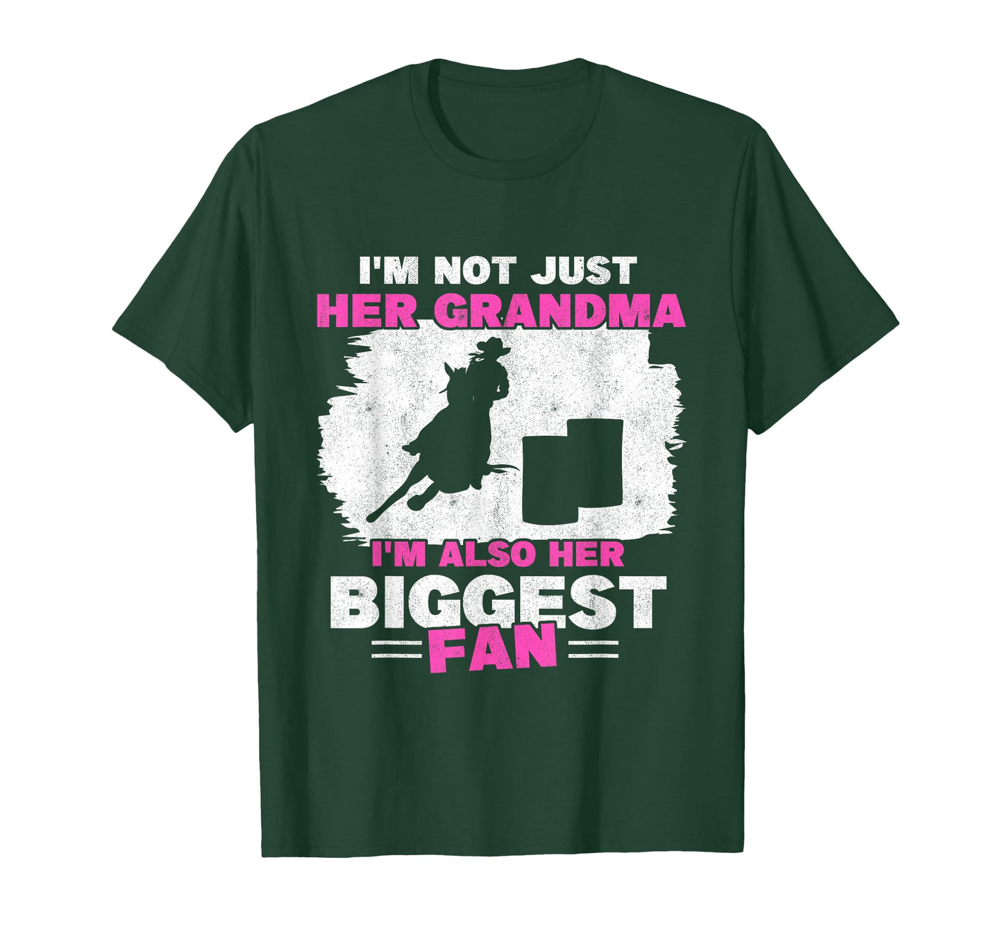 Grandma of Barrel Racer Biggest Fan Horse Barrel Racing T-Shirt