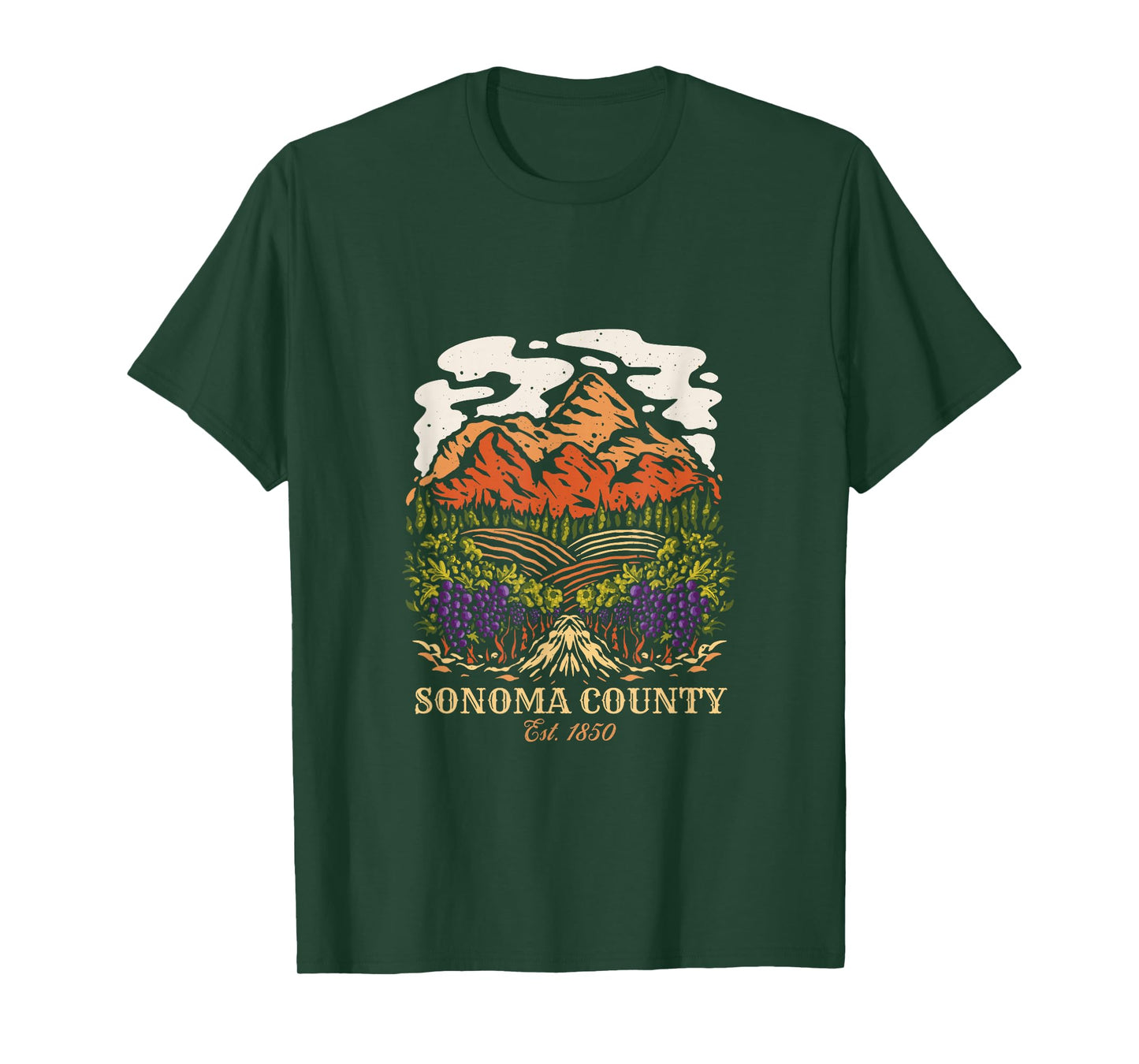 Sonoma County Vineyard California Winery Wine Lover T-Shirt