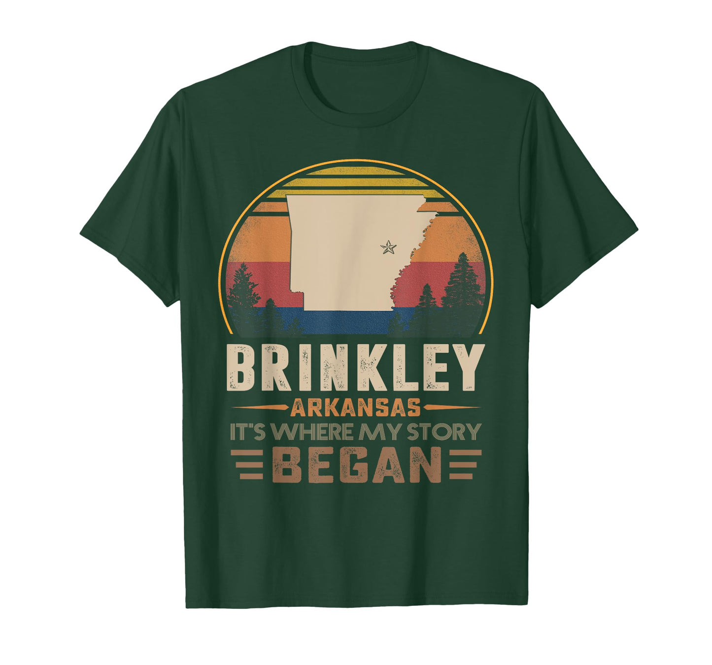 Vintage Brinkley Arkansas Hometown My Story Began T-Shirt
