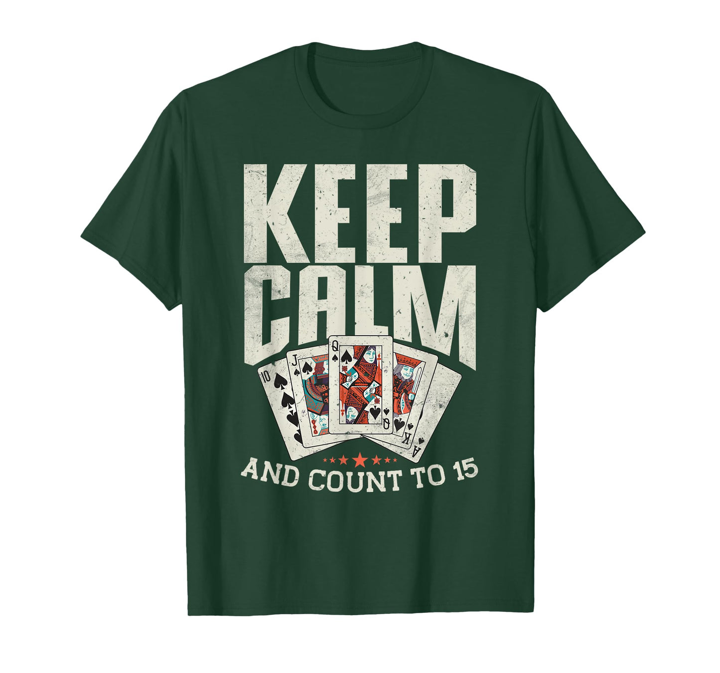 Cribbage Board Game Keep Calm & Count To 15 Cribbage Player T-Shirt