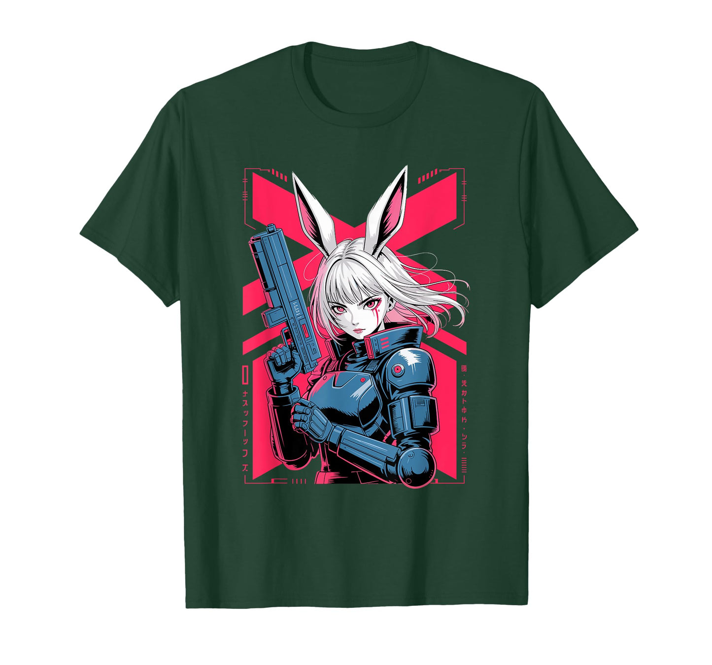 Bunny Girl Techwear Harajuku Anime Manga Cyberpunk Aesthetic T-Shirt