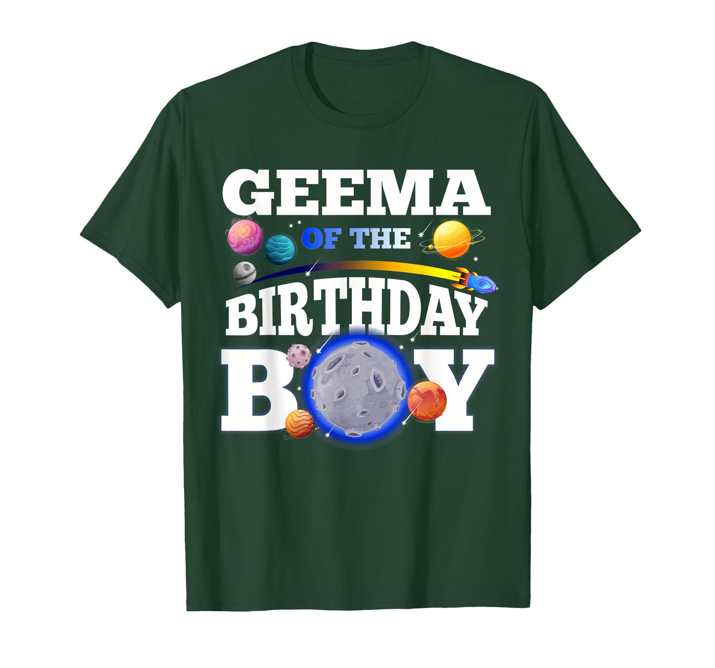 Galaxy Birthday Boy Celebration Look for Geema T-Shirt